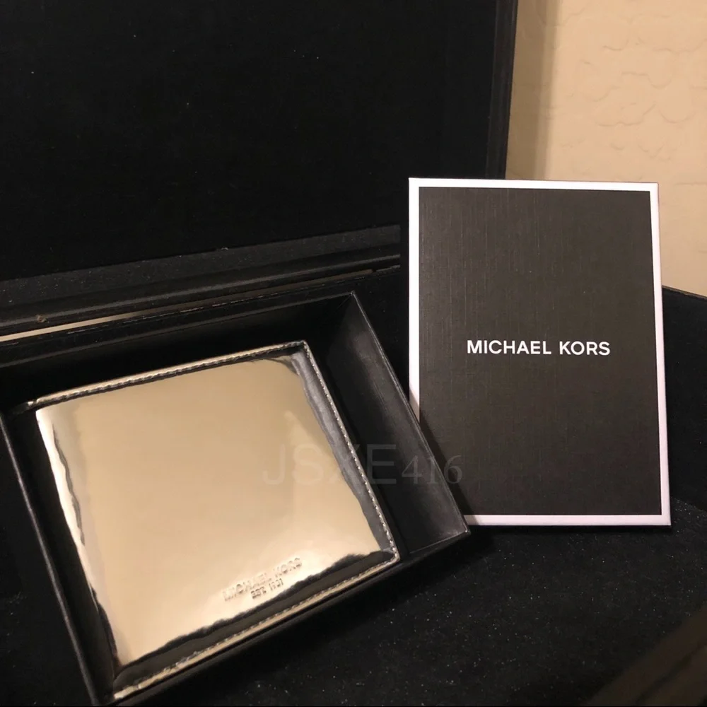 Michael Kors Metallic Slim Wallet, NWT